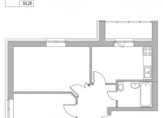 Продается 2-ком. квартира, 48.6 м2, деревня Куюки, ЖК Новые Куюки, Молодёжная улица