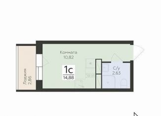 Продажа квартиры студии, 14.9 м2, Воронеж