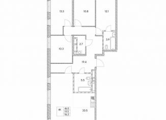 Продаю 4-комнатную квартиру, 116.3 м2, Екатеринбург