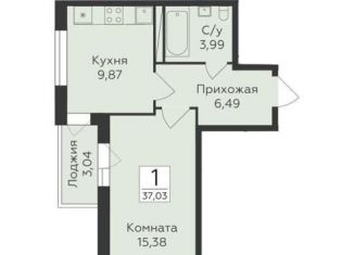 Продам 1-комнатную квартиру, 37 м2, Воронеж