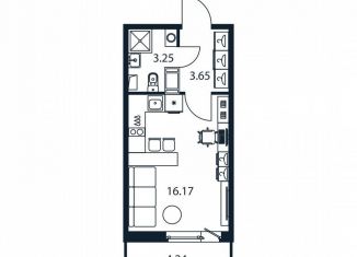 Продам квартиру студию, 22.7 м2, Мурино, Романовская улица, 9