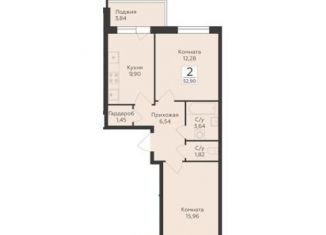 Продается 2-комнатная квартира, 52.9 м2, Воронеж