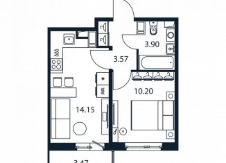 Продаю однокомнатную квартиру, 31.5 м2, Мурино, Романовская улица, 9