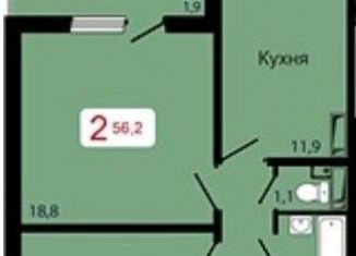 Продажа двухкомнатной квартиры, 56.2 м2, Красноярский край