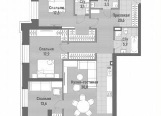 Продам трехкомнатную квартиру, 112 м2, Москва, Рубцовско-Дворцовая улица, 4, ВАО