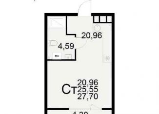 Продам 1-ком. квартиру, 27.7 м2, Рязань