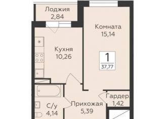 Продам 1-ком. квартиру, 37.8 м2, Воронеж, Острогожская улица, 164