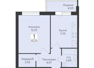 1-комнатная квартира на продажу, 40.2 м2, Воронеж, Центральный район