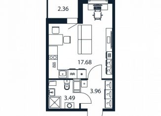 Продается квартира студия, 24.7 м2, Мурино, Романовская улица, 9