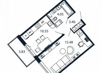 Продается однокомнатная квартира, 32.9 м2, Мурино, Ручьёвский проспект, 20