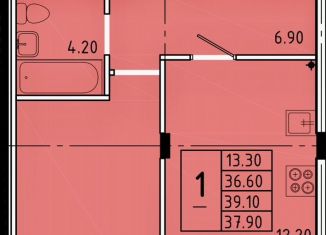 Продажа 1-комнатной квартиры, 39.1 м2, Орловская область