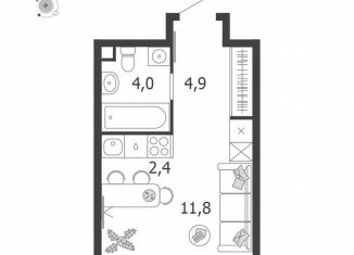 Продам квартиру студию, 23.1 м2, Москва, 3-я очередь, к6, метро ЗИЛ