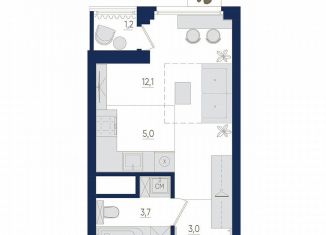 Однокомнатная квартира на продажу, 24.4 м2, Республика Башкортостан, улица Евгения Столярова, 6