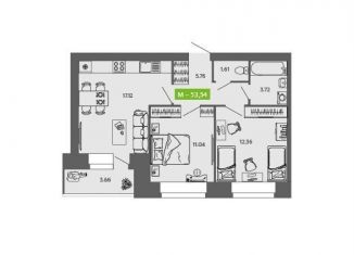 Продаю 2-комнатную квартиру, 53.5 м2, Северодвинск