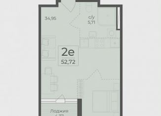 Продам 1-комнатную квартиру, 54.9 м2, Крым