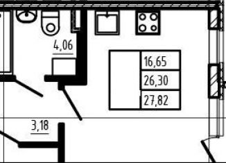 Продажа квартиры студии, 26.3 м2, Сертолово, Златоглавая улица, 2к2