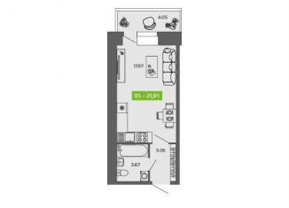 Продам квартиру студию, 25.9 м2, Северодвинск