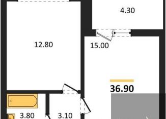 Продается 1-комнатная квартира, 36.9 м2, Воронеж, улица Шибилкина, 5