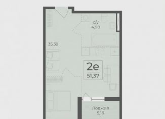 Продажа однокомнатной квартиры, 53.9 м2, Крым