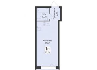 Продам квартиру студию, 25 м2, Воронеж