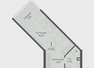 Продажа квартиры студии, 34.7 м2, Крым