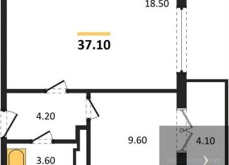 Однокомнатная квартира на продажу, 37.1 м2, Воронеж, улица Шибилкина, 3