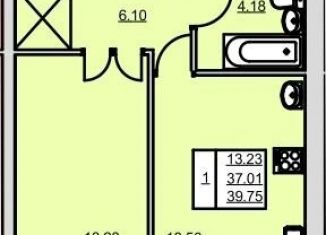 Продам 1-комнатную квартиру, 39.8 м2, Нефтекамск, Комсомольский проспект, 53Б