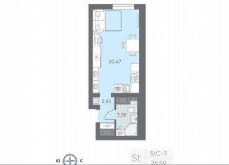 Продается квартира студия, 25.6 м2, Санкт-Петербург