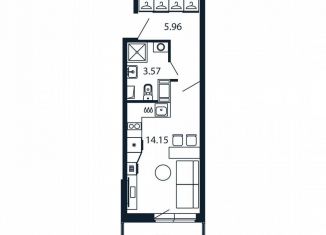 Продаю квартиру студию, 23.3 м2, Мурино, Ручьёвский проспект, 20