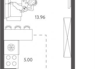 Продам квартиру студию, 26.6 м2, Липецк, улица Перова, 2Д