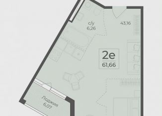 Продается 1-комнатная квартира, 64.7 м2, Крым