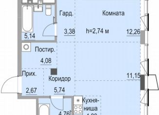 Продается квартира студия, 64 м2, Удмуртия, улица Лихвинцева, 17