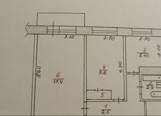 2-комнатная квартира на продажу, 42.6 м2, Набережные Челны, 3-й комплекс, 22