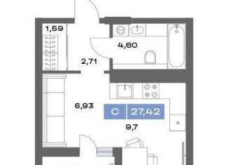 Продаю квартиру студию, 27.4 м2, Тюмень