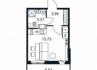 Продается квартира студия, 23.1 м2, Ярославль, Романовская улица, 9, ЖК Норские Резиденции