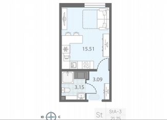 Продается квартира студия, 21.8 м2, Санкт-Петербург