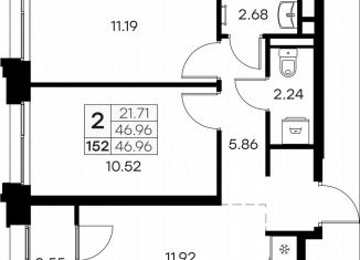 Продам 2-комнатную квартиру, 47 м2, Мурманская область
