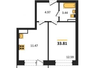 Продаю однокомнатную квартиру, 33.8 м2, Воронеж, Московский проспект, 66