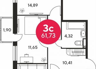 Продаю 2-ком. квартиру, 61.7 м2, Ростов-на-Дону, улица Малиновского, 33/2