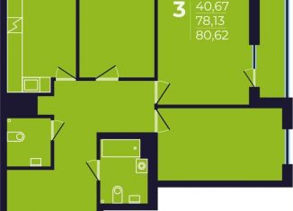 Продаю 3-комнатную квартиру, 80.6 м2, Республика Башкортостан, проспект Дружбы Народов, 47