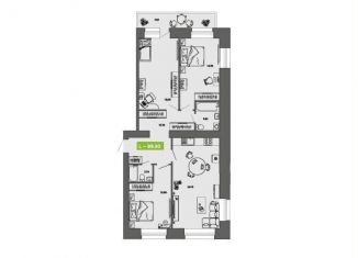 Продам 3-ком. квартиру, 89.3 м2, Архангельск