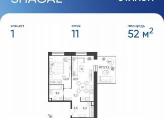 Продажа 1-комнатной квартиры, 52 м2, Москва, Автозаводская улица, вл23, ЖК Зиларт