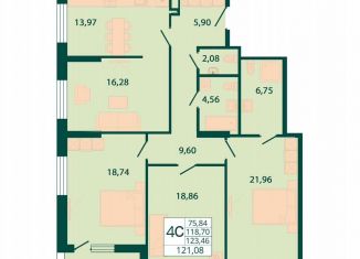 Продажа 4-комнатной квартиры, 121.1 м2, Ростов-на-Дону, бульвар Комарова, 28
