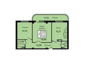 Продаю 2-ком. квартиру, 78.9 м2, Геленджик, улица Маршала Жукова, 2к1