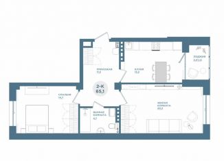 Продам 2-ком. квартиру, 65.1 м2, Красноярский край, Свердловская улица, 6Е