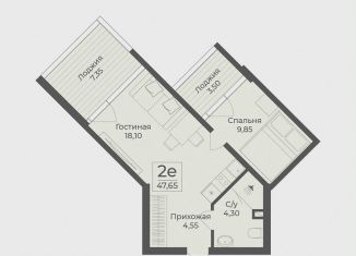 Однокомнатная квартира на продажу, 47.7 м2, Крым