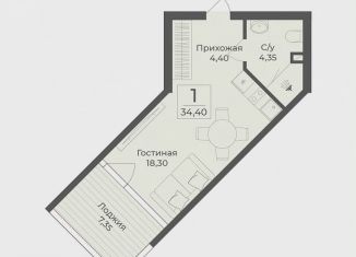 Продажа квартиры студии, 34.4 м2, Крым