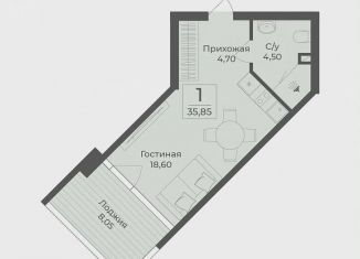 Продается квартира студия, 35.9 м2, Крым