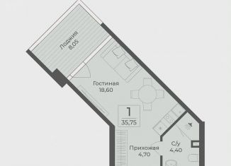 Продам квартиру студию, 35.8 м2, Крым