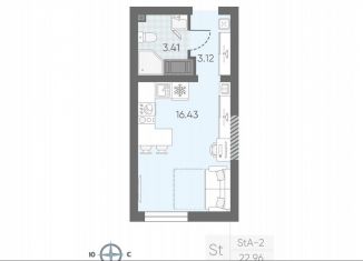 Продаю квартиру студию, 21.7 м2, Санкт-Петербург